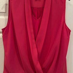 Alfani Pink Wrap Blouse with Sleeves